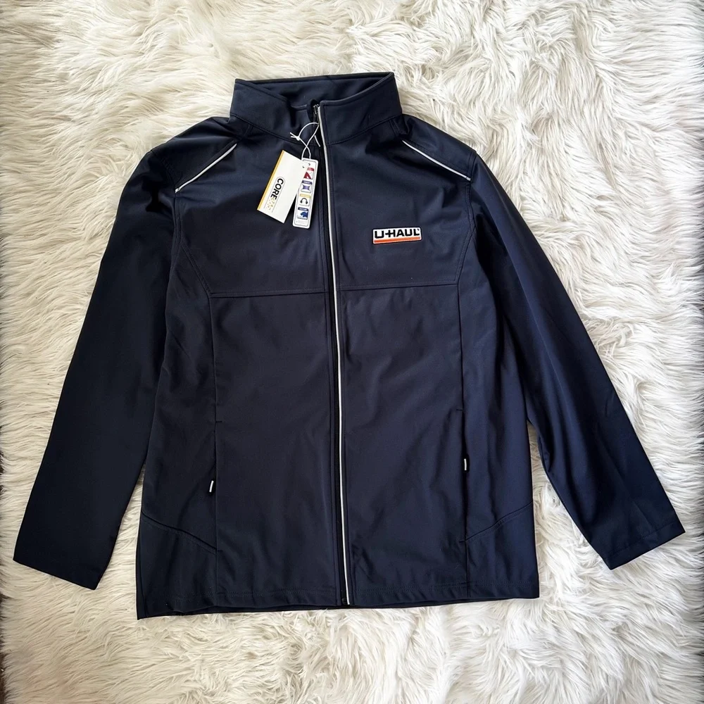 NEW Uhaul Mens Jacket Gray Charcoal Size XL Full Zip Reflective Employee Work - Picture 5 of 8